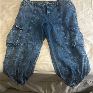 Future Collective Blue Cargo Jeans 16W/18W